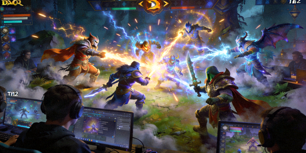 DOTA2国际邀请赛TI12比赛画面 - 激烈团战瞬间